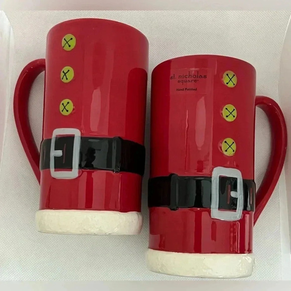 SET: st. nicolas square |  2- tall, Santa suit coffee mugs - Picture 13 of 15